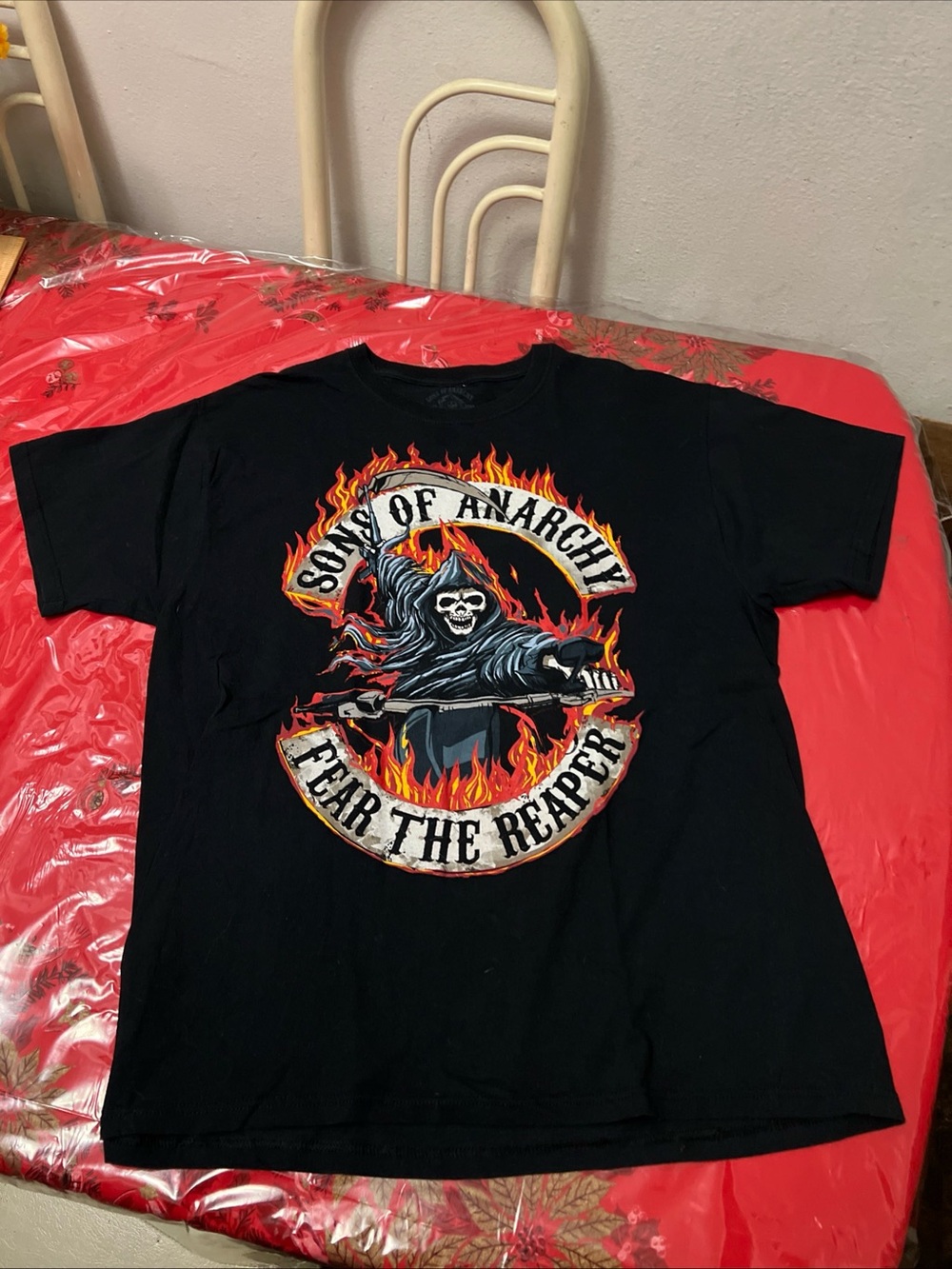 Sons of Anarchy SAMCRO men’s black fear the reaper shirt size XL